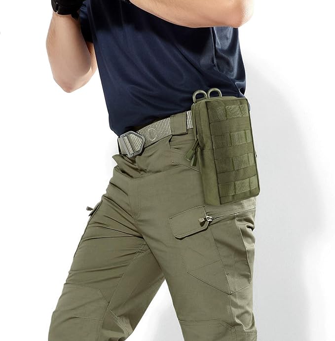 FRTKK 2 Pack Molle Pouches - Tactical Compact Water-Resistant EDC Pouch Bag Small Utility Pouch