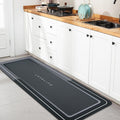 Bath mat Rubber Bathroom Mat-Quick Dry Absorbent Rug Non-Slip Thin Bathroom Rug Instant Dry Magic Bath mats for Bathroom Floor Mat in Front of Bathtub, Sink, Dark Grey, 17x47in