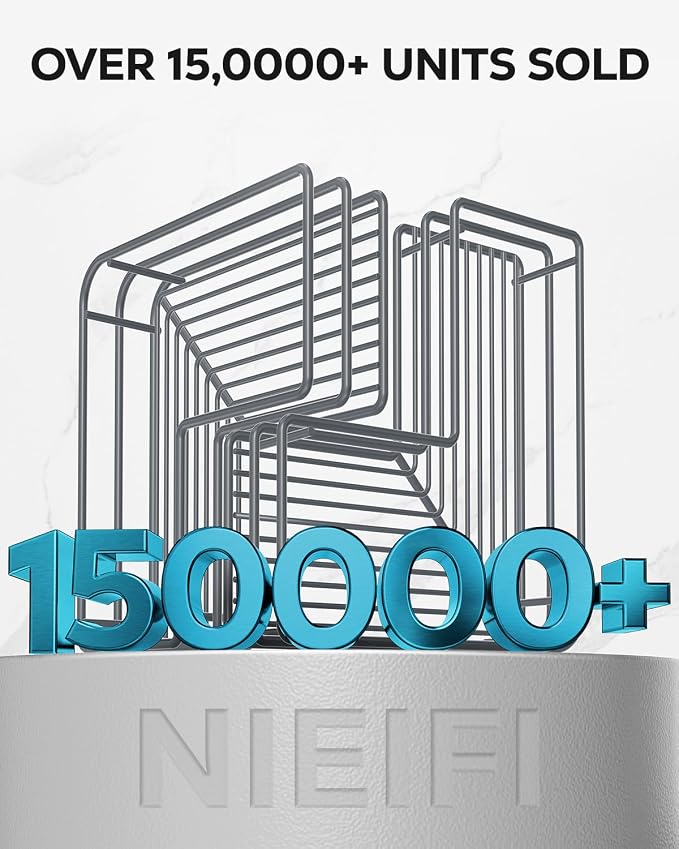 Nieifi Adhesive Corner Shower Caddy Shelf Basket Rack with Hooks, Rust Proof Stainless Steel Bathroom Shelf Shampoo Holder No Drilling (Gray)