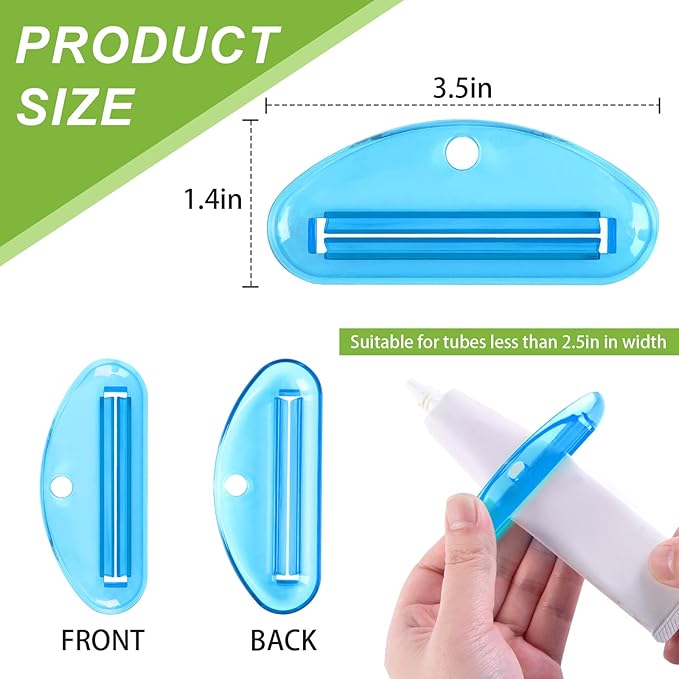 LOVEINUSA Toothpaste Tube Squeezer, 4PCS Toothpaste Squeezer Roller Tool for Bathroom, Home Use, Assorted Colors
