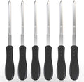 Office Letter Opener - Stainless Steel Knife-Edge Blade, Ergonomic Grip Handle (Black, 6 Pieces)