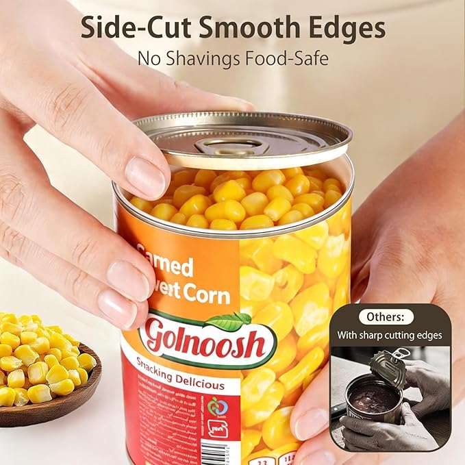 Electric Can Opener, Handheld One-touch Automatic Can opener, Smooth Edge Kitchen Gadget Can Openers Electric for Seniors with Arthritis Gray