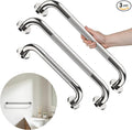 3 Pack Shower Grab Bar Bundle for Commercial, Munzong 12" 16" 16" Chrome Bathroom Grab Bar, Stainless Steel Anti Slip Handicap Balance Bar,Safety Hand Rail for Elderly Injury Senior Bath Handle