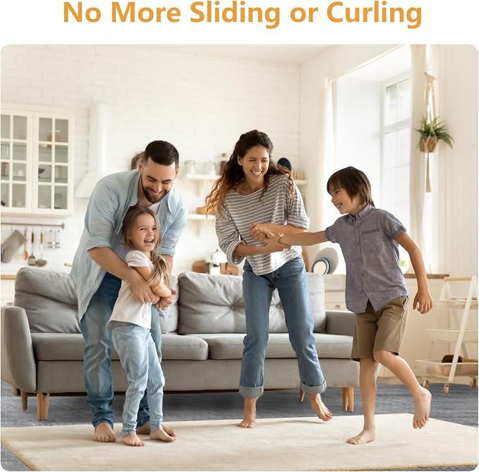Rug Carpet Gripper Keep Rug in Place on Carpet, Non Slip Rug Pads Grippers for Hardwood Floors and Tiles 12 PCS
