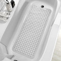 ZHICHENG Bath Tub and Shower Mats, Non-Slip 39 x 16 Inch Extra Long Bath Mat, Machine Washable Bathtub Mat with Drain Holes, Suction Cups for Bathroom (Colour)