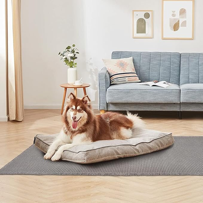 ZALL Tan Waffle Bath Mat,Super Absorbent Non Slip Bathroom Rug,Brown 17x24inch,Machine Washable Ultra Soft Floor Mats