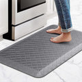 HappyTrends Kitchen Floor Mat - 4/5 Inch Thick Anti-Fatigue Kitchen Rug,Waterproof Non-Slip Kitchen Mats and Rugs Heavy Duty Ergonomic Comfort Rug for Kitchen,Office,Sink,Laundry,(17.3"x28", Gray)