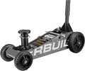 Powerbuilt 2.5 Ton Big Wheel Off Road Jack, Vehicle Lift for Trucks, SUVs, ATVs Offroad Vehicles, Oversized Wheels for Rugged Terrain, 5000 LB Capacity, Grey 620623ECE