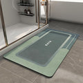 MontVoo-Bath Mat-Bath Mat Rug Non Slip Super Absorbent Stain Resistant Quick Dry Thin Bathroom Rug-Bath Mats for Bathroom Floor Bathtub Vanity-Bathmat Bath Rug Easy Care 17"x35" Green