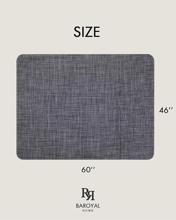 BARoyal Office Chair Mat for Hardwood Floor Under Desk Computer Rolling Chair Mat for Wood/Tile Floor Non-Slip Heavy Duty Desk Rug PVC Plastic Hard Floor Protector 46"x 60" (Cool Grey)