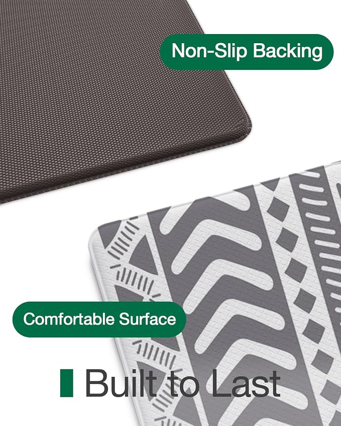 LUMI Anti Fatigue Kitchen Cushioned Mat for Floor, Padded Waterproof Runner for Standing, Stain Resistant Comfort Rugs for Home, Sink, Laundry, 24x59
