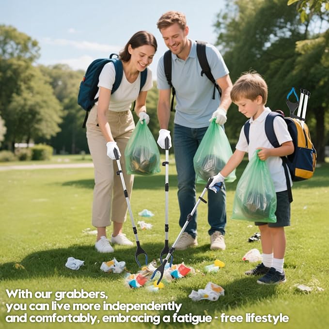 Upgraded 36 - inch Grabber Reacher Tool, Grabbers for Seniors, Trash Picker Upper Grabber, with Anti - Slip 360° Rotating Wide Jaw and Magnets, Perfect for After Surgery Recovery