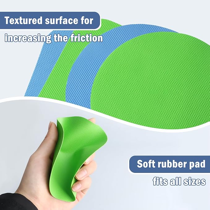 Aixoom Rubber Jar Opener Pads Set of 4, Round Heat-insulated Non-Slip Gripper Pads for Jars, Kitchen Tool for Easy Opening (Circle and Square)
