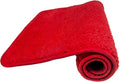 Red Bathroom Rugs Water Absorbent Chenille Bath Mat for Bathroom Machine Washable Shower Mats Bath Rug for Kids Shower Tub,16" x 24",Red