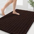 Smiry Bathroom Rugs Mat 40x32, Extra Soft Absorbent Chenille Bath Rugs, Non Slip Rubber Backing Machine Washable Quick Dry Bath Mats for Bathroom Floor, Tub, Shower, Home Decor Accessories, Brown
