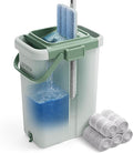 JOYMOOP Mop and Bucket Set – Commercial and Household Floor & Wall Cleaner with Long Handle, Includes 5 Microfiber Mop Pads for Easy Use