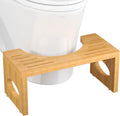 ROMGUAR CRAFT 7 Inch Bamboo Toilet Stool, Foldable Poop Stool, Bathroom Step Stool Squat (Natural)