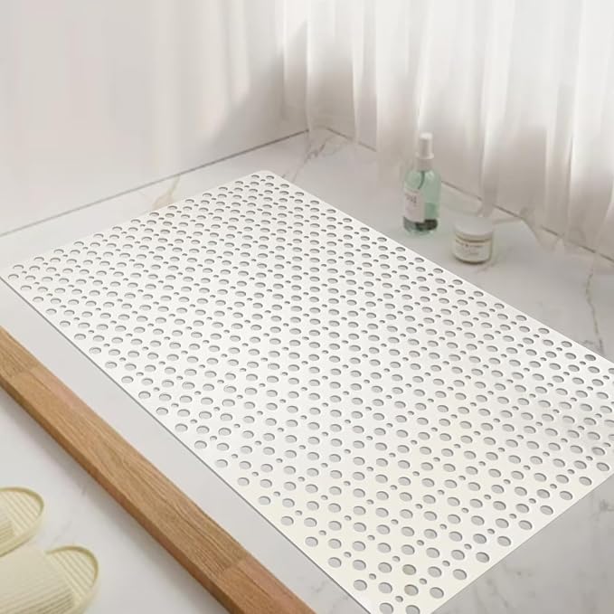 Tiamo Large Non Slip Shower Mats for Inside Shower,35.4x23.6 Inch Anti-Slip Shower Stall Mat for Elderly,Extra Long Bathtub Mat for Shower with Big Suction Cups