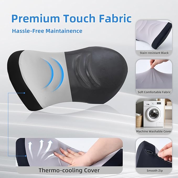 Lumbar Support Pillow for Office Chair - Lumbar Pillow for Car - Ergonomic Lumbar Support Pillow for Car Automotive Seat Cushions