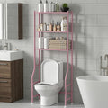 Livilord 3-Tier Over The Toilet Storage Rack, Space Saver Metal Bathroom Shelves, Freestanding Over Toilet Bathroom Organizer for Bathroom/Living Room (Pink)