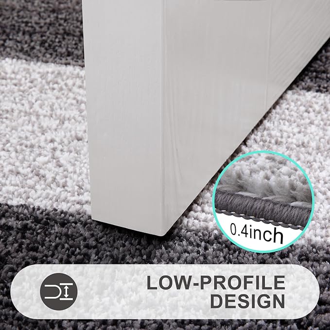 Kitinjoy Indoor Outdoor Door Mat, 70x35 Non-Slip Absorbent Dirt Trapper, Low-Profile Washable Inside Entrance Front Floor Mat, Sturdy Soft Entry Doormats for Entryway, Grey