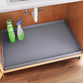 FLATO Waterproof Under Sink Mat 34" x 19" Shelf Liner for Kitchen and Bathroom, Cabinet Protector, Organizers and Storage, Flexible Silicone Drip Tray