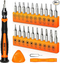 JOREST 24Pcs Small Precision Screwdriver Set with Torx T5 T6 T8 T9, Y00, Star P5, Mini Repair Tool Kit for Macbook, Computer, Laptop, iPhone, PS4 PS5, Xbox, Switch, Eyeglasses, Watch, Ring Doorbell