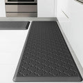 Kitchen Mats for Floor - Anti Fatigue Mats for Kitchen Floor - Non Slip Cushioned Rugs for Standing, Office, Sink, Laundry, Black