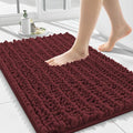 Smiry Bathroom Rugs Mat 24x16, Extra Soft Absorbent Chenille Bath Rugs, Non Slip Rubber Backing Machine Washable Quick Dry Bath Mats for Bathroom Floor, Tub, Shower, Home Accessories, Caramel Red
