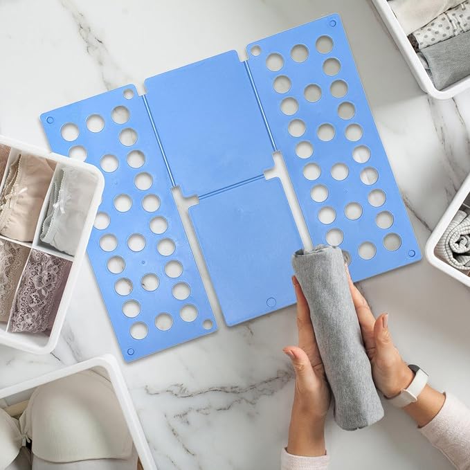 Clothes Folding Board, T-Shirt Folder, Fast Foldable Household Liner Sorter, Home Storage Tool, Laundry Sorter Helper Liner for Dorm Travel Hotel