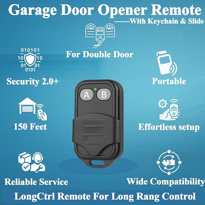 3 for LiftMaster Chamberlain Craftsman Garage Door Opener Remote Replacement 893LM 893Max 891LM 971LM 973LM 371LM 373LM Garage Door Opener Keychain Mini Sliding Cover Remote