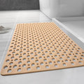 Casa and Beyond Shower Mat, Secure Shower Mats Easy to Clean, Showers Mat with Suction Cup, Washable Non-Slip Bathtub Mats for Inside Showers (Beige,29.5 * 17 in)