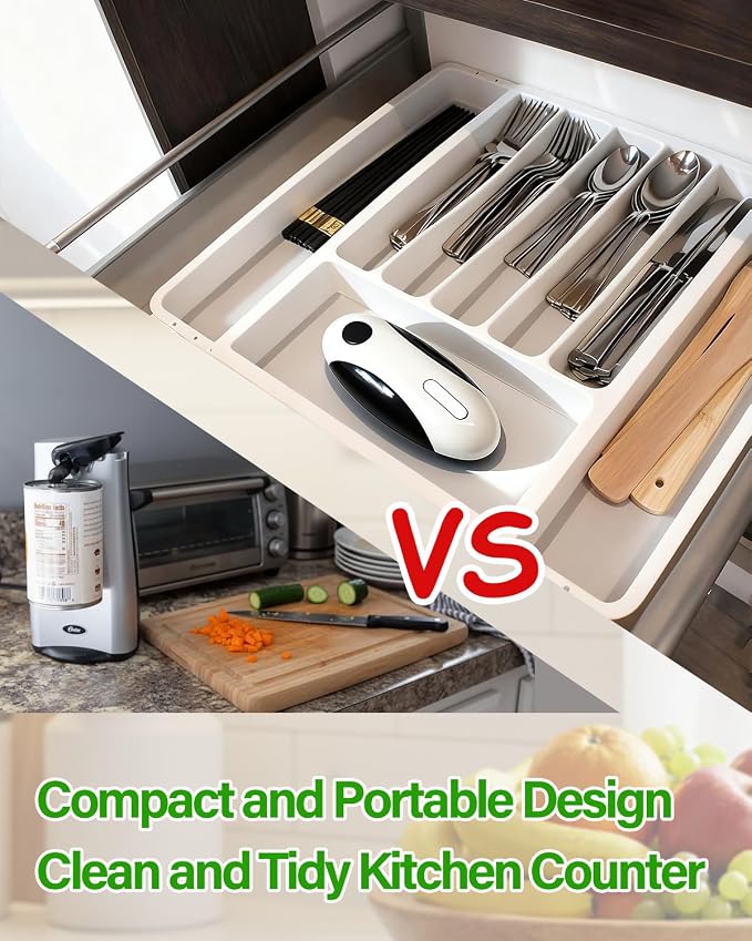 Rechargeable Electric Can Opener for Seniors and Arthritis Hands, Automatic Can Opener Smooth Edge, Abrelatas Eléctrico, Works for Different Shapes and Sizes of Cans
