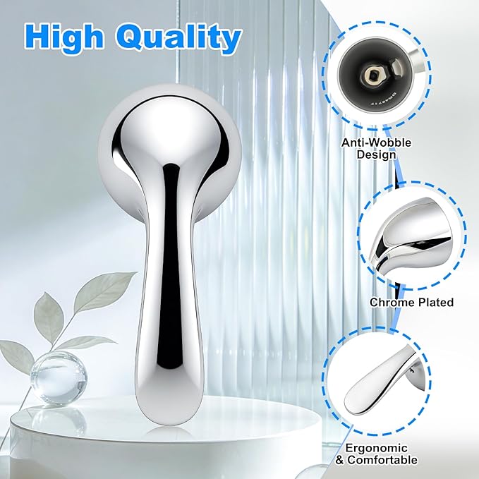 RP48717 Shower Handle Replacement, Compatible with Delta 13/14 Series Tub Shower Faucet, Single Handle Tub and Shower Faucet Handle (Chrome)
