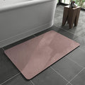 MontVoo -Bath Mat Rug-Rubber Backing Non Slip Quick Dry Absorbent Thin Bathroom Rugs Fit Under Door-Faux Suede Surface Bathroom Floor Mats-Shower Rug for in Front of Bathtub Shower Dusty Rose 16"x24"