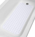 Extra-Long Non-Slip Bathtub & Shower Mat 39”x16” (Smooth/Non-Textured Tubs Only) Safe, Clean, Machine-Washable, Superior Grip&Drainage, Vinyl, Transparent Clear