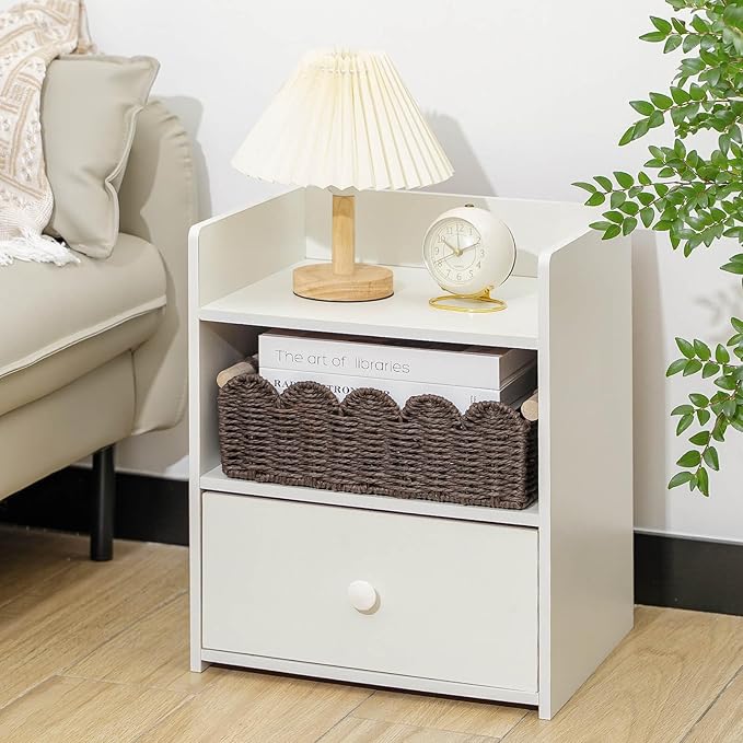 CubesLand Toilet Paper Storage Organizer Basket, Scalloped Decorative Baskets for Over Toilet Shelves, Wicker Small Basket Perfect for Home Countertop Storage & Decor, Living Room Shelf Decor, Brown