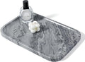 Koville Marble Tray, 12"x8" Natural Marble Vanity Tray for Countertop Bathroom Kitchen Dresser, Decorative Marble Catchall Trays for Perfume Jewelry(Grey)