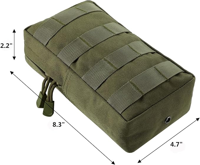 FRTKK 2 Pack Molle Pouches - Tactical Compact Water-Resistant EDC Pouch Bag Small Utility Pouch