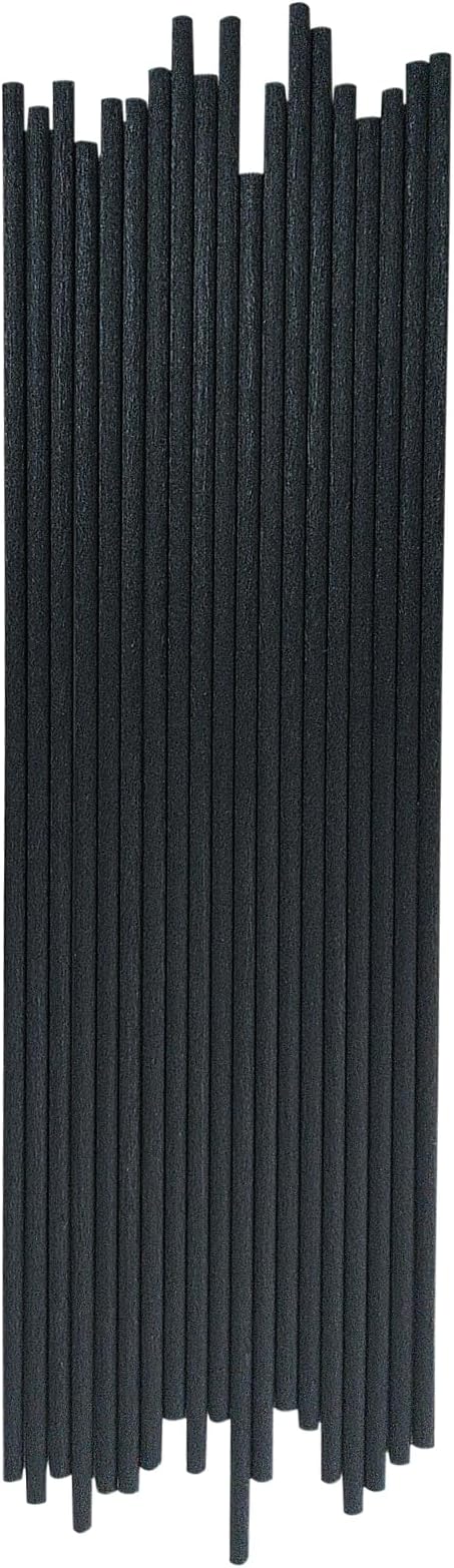 10 inch 20 Pcs Reed Diffuser Sticks Essential Oil Aroma Replacement Aroma Reed Diffuser Sticks (Black-20pcs)