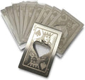 Metal Card Bottle Opener Stainless Steel Silver with Engraved Pattern (Style K, 10PCS)