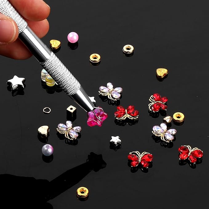 3Pcs Grabber Tool Holder Set Jeweler's Pick Up Sprinkle Pen Piercing Ball with Prongs Diamond Claw Jewelry Tweezers 4 Claw Precision Stainless Steel For Tiny Objects IC Chip Electronic Components