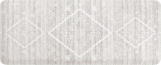 House of Noa Nama Standing Mat – Anti-Fatigue Kitchen Mats for Floor, Cushioned & Non-Slip Comfort Mat for Standing, Thick Foam Anti-Fatigue Mat for Kitchen & Workspaces, Ula Driftwood 22" x 54"