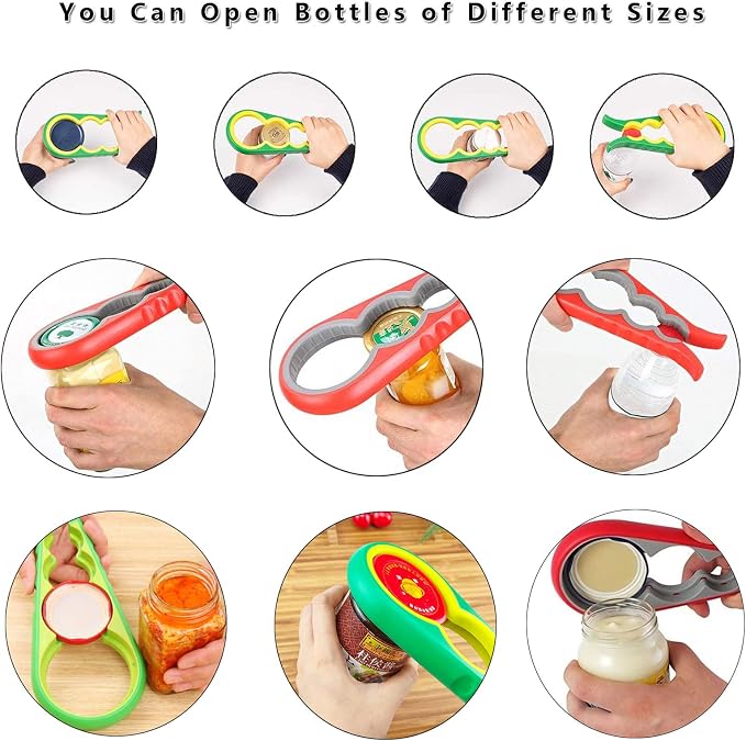 Jar Opener,Jar Gripper,Lid Opener,Can Opener,Bottle Opener for Arthritic Hands and Weak Hand,Jar Opener for Seniors with Arthritis (Blue-2pack)