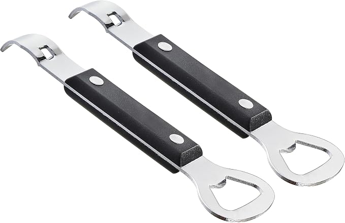 2PCS Bottle Opener, JINLIFA Stainless Steel Manual Can Punch Bottle Cap Beer Bottle Openers, Dishwasher Safe