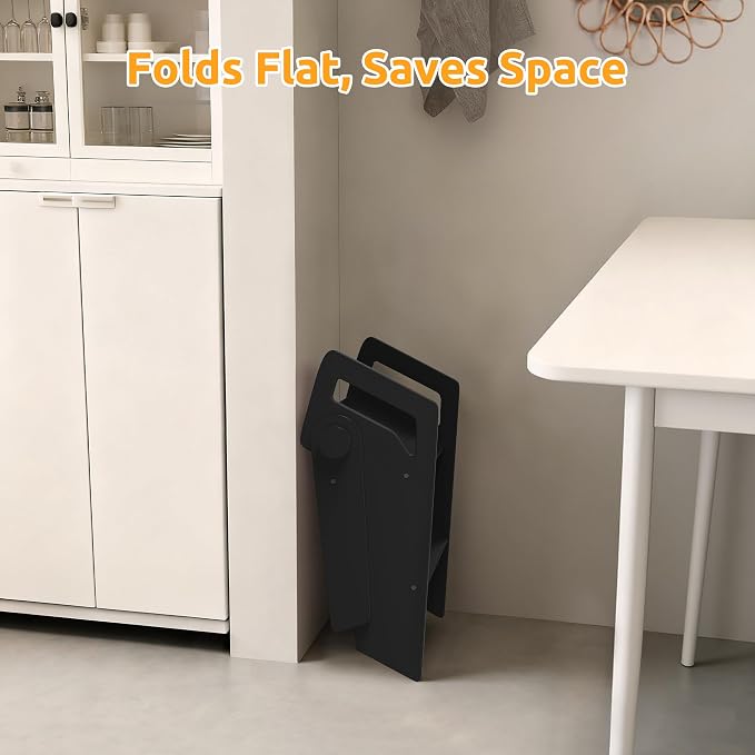 Wooden 2 Step Stool for Toddler Kids Bathroom Foldable 2-Step for Toilet Potty Training, Child Stepping Stool for Kitchen Nursery Bedroom