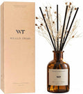 WEALD TRIBE Flower Reed Diffuser Set Clean White Linen Scent for Bathroom Air Fresheners | 4.0 fl oz Essential Oils with Sticks Home Fragrance Defusers | House Bedroom Office Shelf Decor & Gift