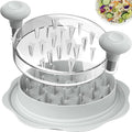 Ukeetap 10" Pro Chicken Shredder Tool Twist Large for Kitchen, BPA-Free Food-Safe Meat Grinder, Visible Chicken Breast Meat Shredder with Strong Anti-Slip Bottom & Ergonomic Handle, Gray