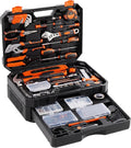 NEWBULIG 330-Piece Complete Tool Box Set, Durable Homeowners Tool Kit with Pull-Out Drawer, Versatile Home Repair Kit for Auto & Household, DIY Projects, Yellow