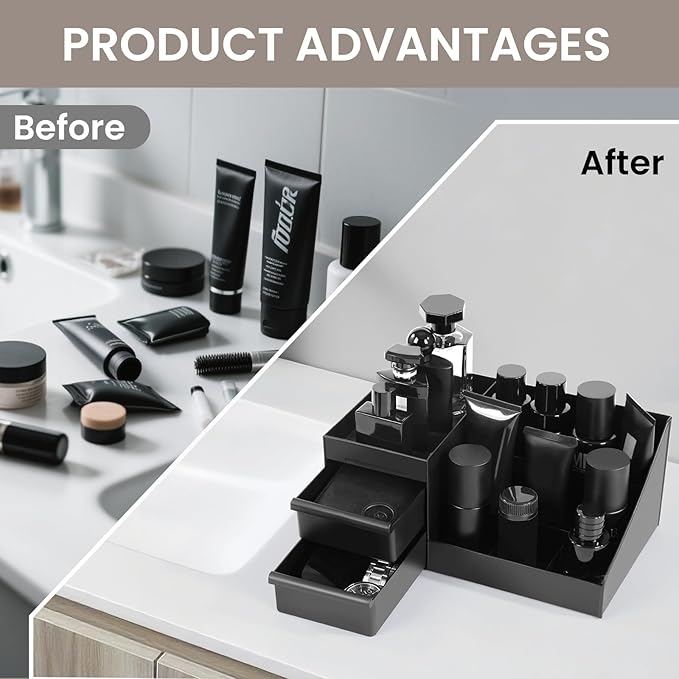 Mens Cologne Organizer, Bathroom Organizer, Perfume Tray, Perfume Stand, Dresser Organizer, Room Decor for Men, Dad Gifts, Gifts for Men，Fathers Day Gift